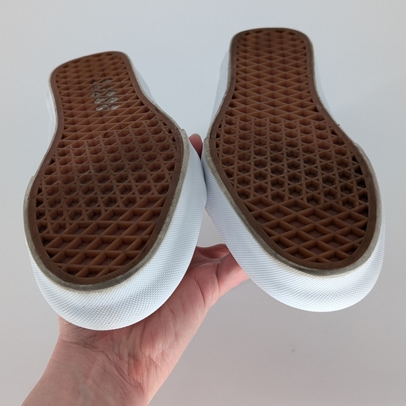 Vans Sk8-Hi Checkerboard High Top Sneakers | Size 9 | Cream White Suede Canvas - Picture 14 of 14